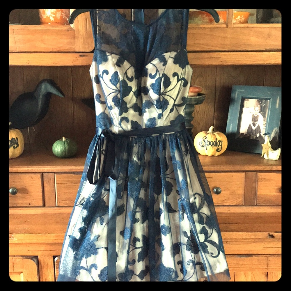 Navy blue semi formal dress